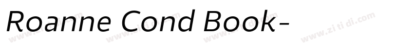 Roanne Cond Book字体转换 Roanne Cond Book字体转换